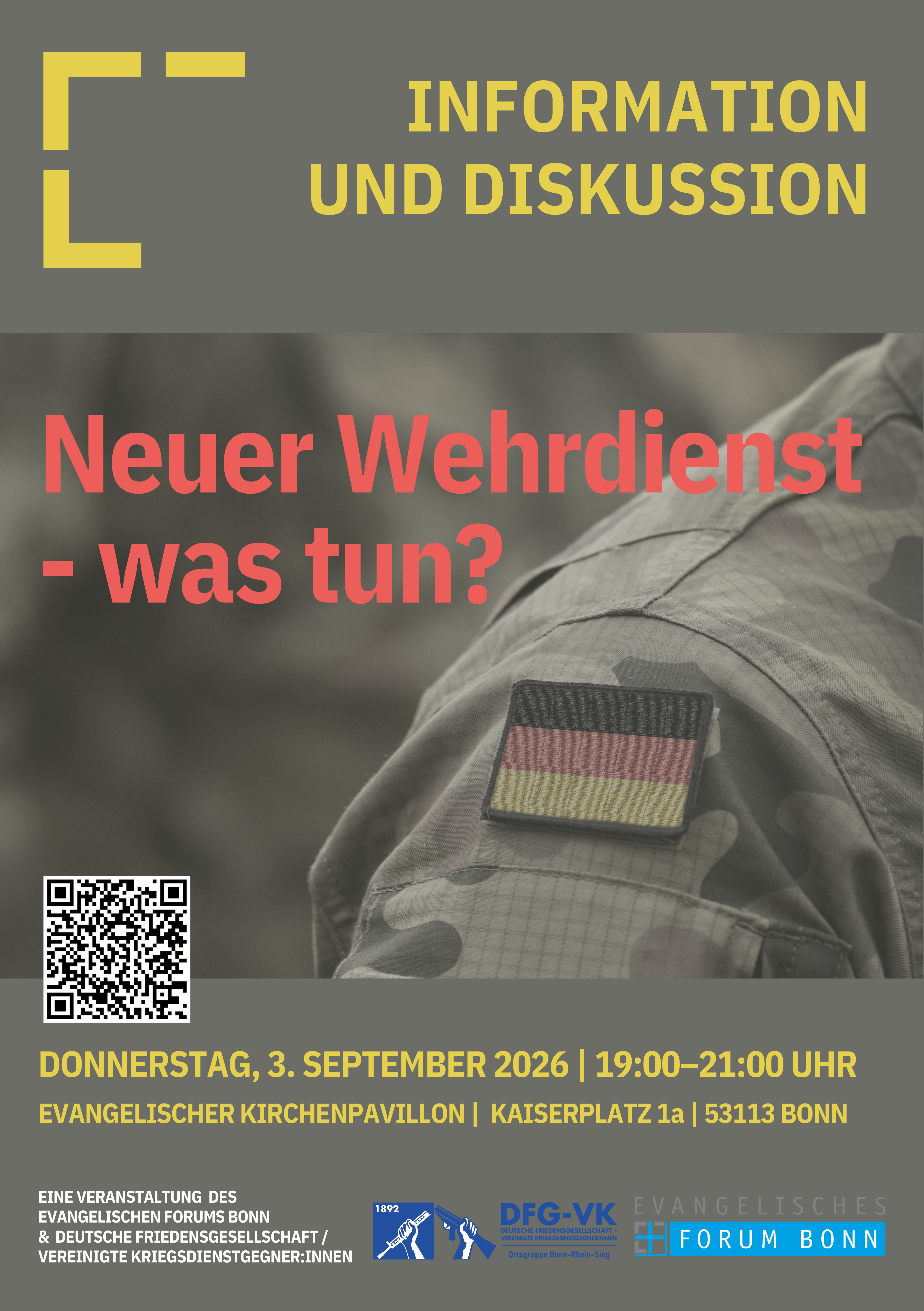 Do. 3. September 2026: Neuer Wehrdienst – was tun?